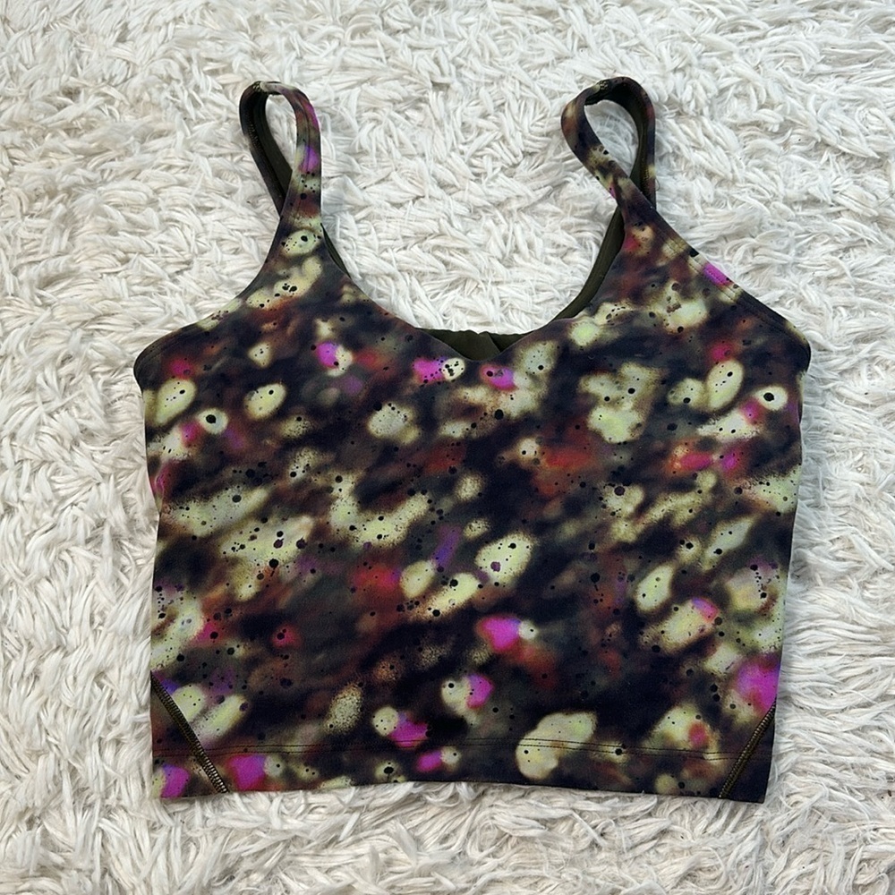 Lululemon Align Tank Top Radial Tie Dye Mauve Grey Multi
